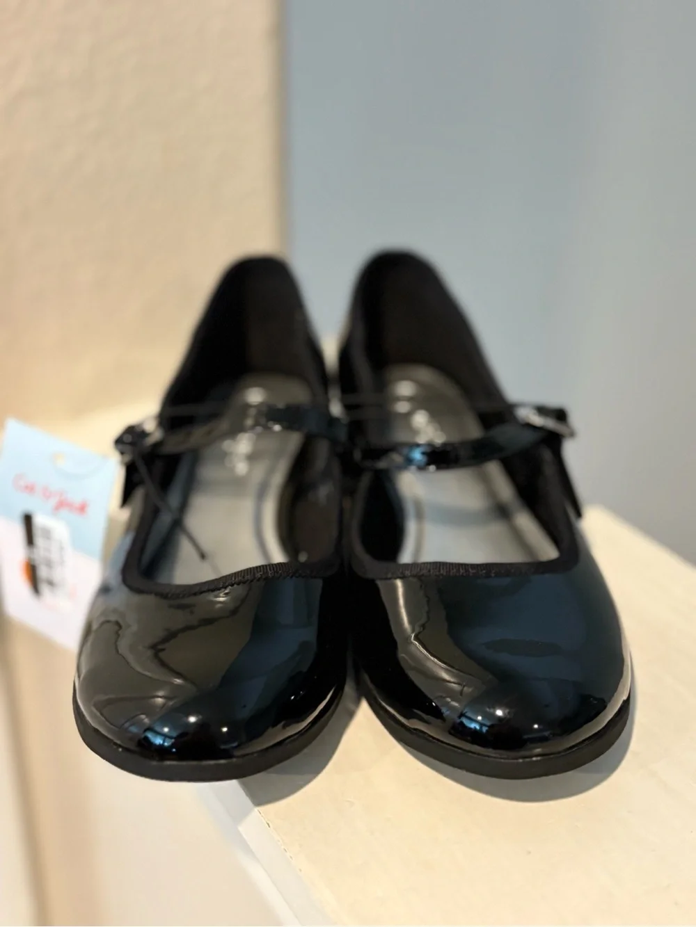 NEW Cat & Jack Avi Black Adjustable Buckle Block Heel Little Girls Size 2